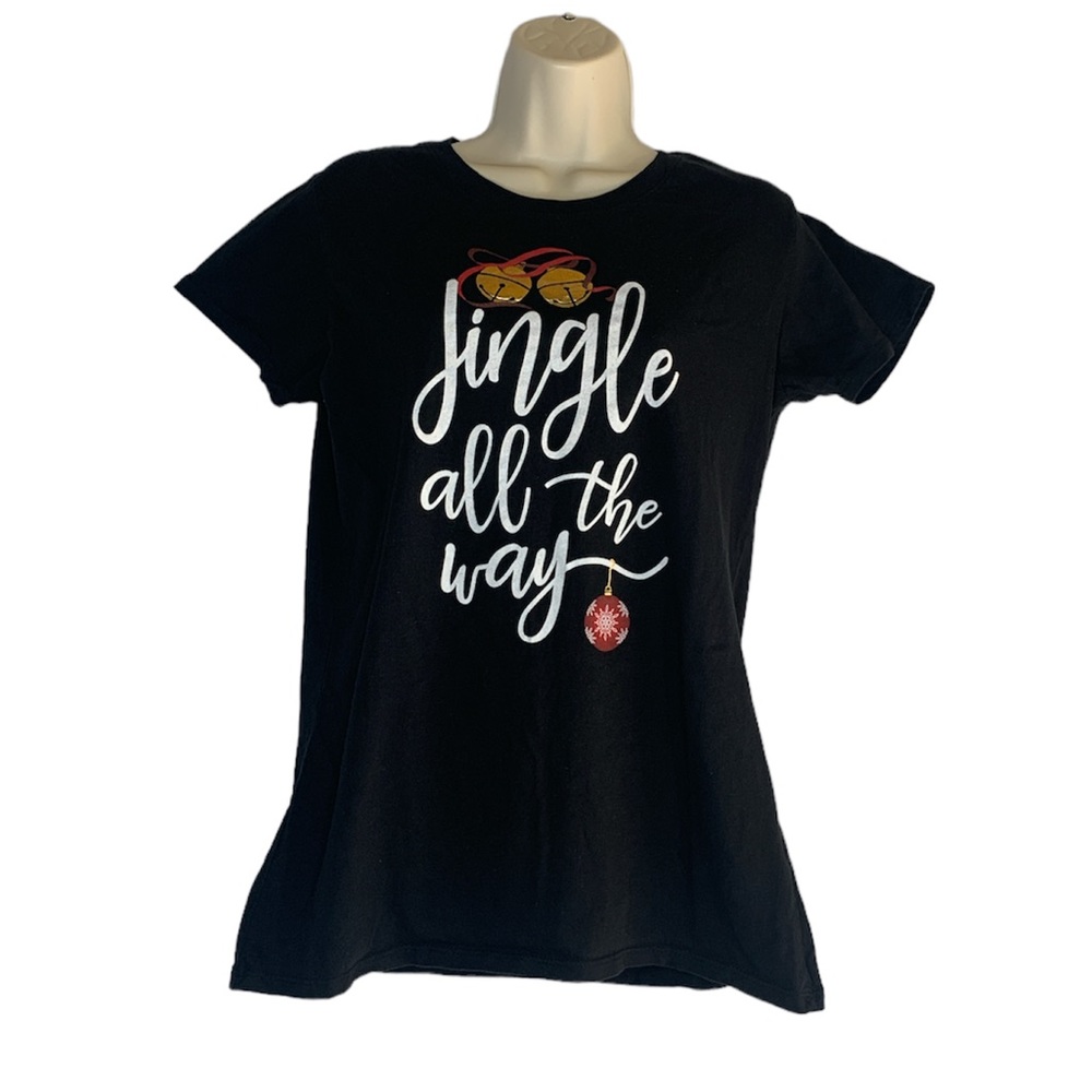 Holiday Time Christmas Jingle All The Way Graphic T-Shirt Junior Size L